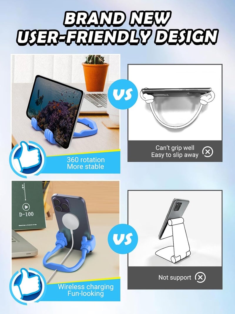 CALDEVER Stocking Stuffers for Teens Boys Girls Cell Phone Stand: Upgrade Adjustable Thumbs Up Lazy Phone Holder for Desk Fun Birthday Gifts for Grandma Adults Husband from Wife (Sky Blue, 1) - Image 5